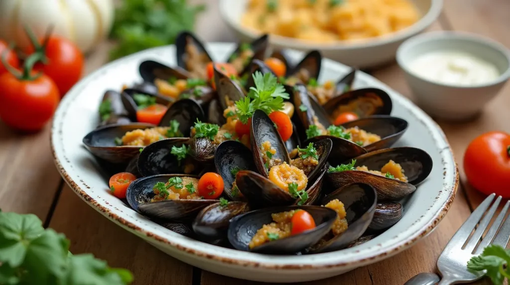 Classic Garlic and White Wine Mussels Recipe